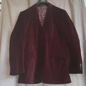 Men's maroon velvet sports coat by Madison.